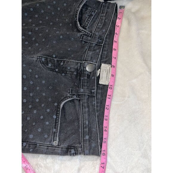 Current/Elliott The stiletto  Polka Dot Skinny Jeans 29 in black ash - Picture 5 of 8